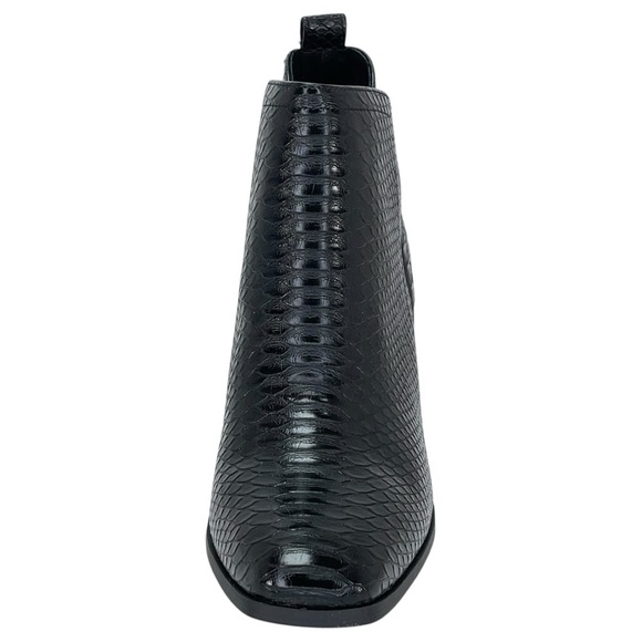 Sun + Stone Pollyy Black Faux Snakeskin Style Womens Ankle Boots Size 5.5M - Picture 6 of 13